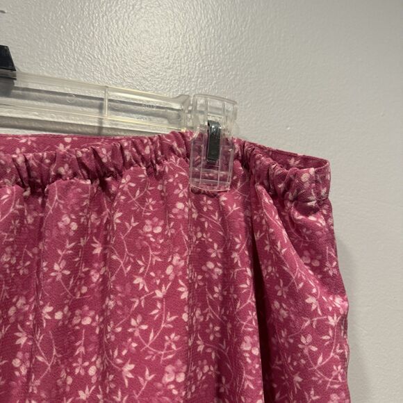 Vintage CJ Banks Maxi Skirt Elastic Waist Flowy Floral Pink Boho Women sz 20W - Picture 8 of 10